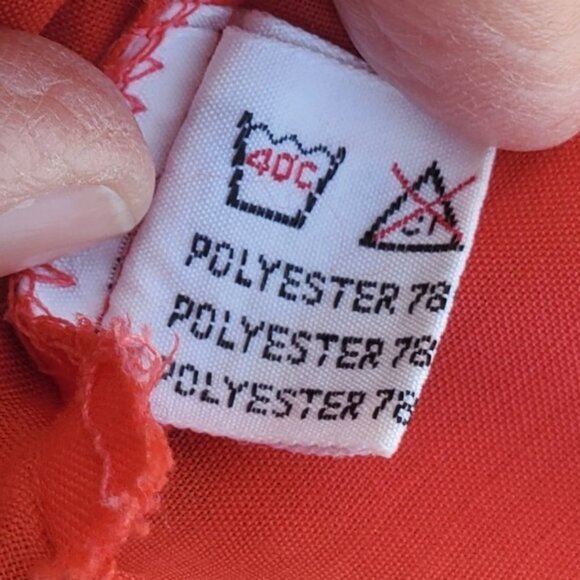 Vintage Boho Embroidered Shirt S Chinese Red Blouse Short Sleeve 60s 70s - Picture 8 of 13